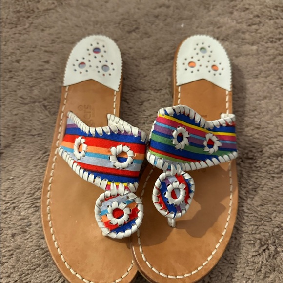 Jack Rogers Shoes - Jack Rogers leather Multi colored sandal Size 7